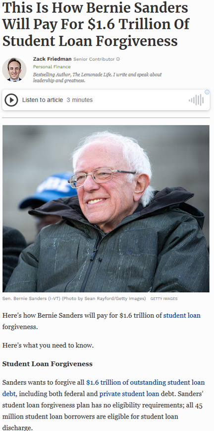 image of Senator Bernie Sanders - Political