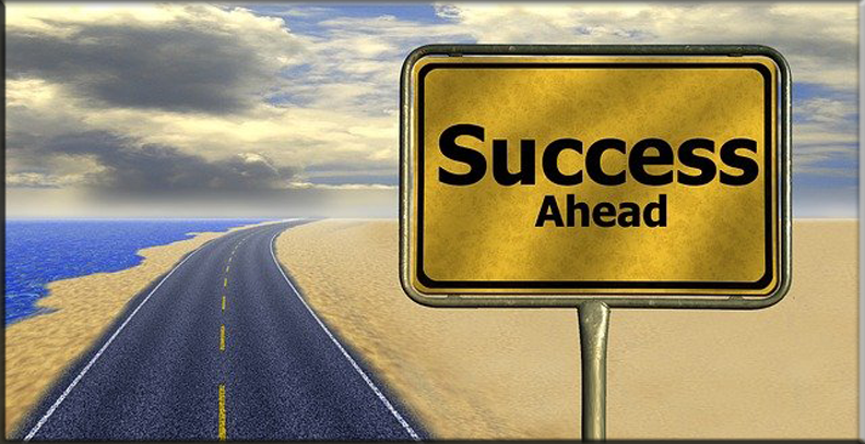 image of a sign that reads Success ahead - Pilot project