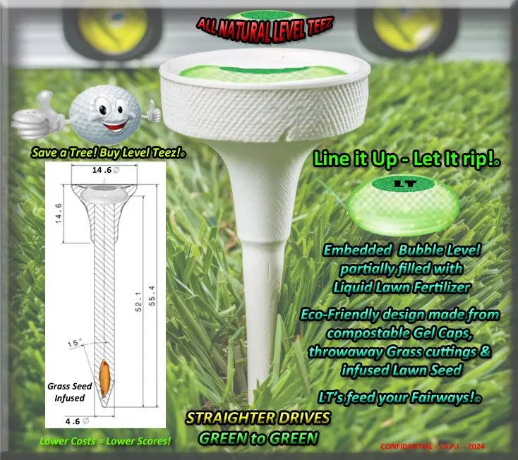 Level Teez™ can help improve your game, help straighten your drives, and serve to reduce your slice or hook while serving to also fertilize the fairways and Tee Blocks.